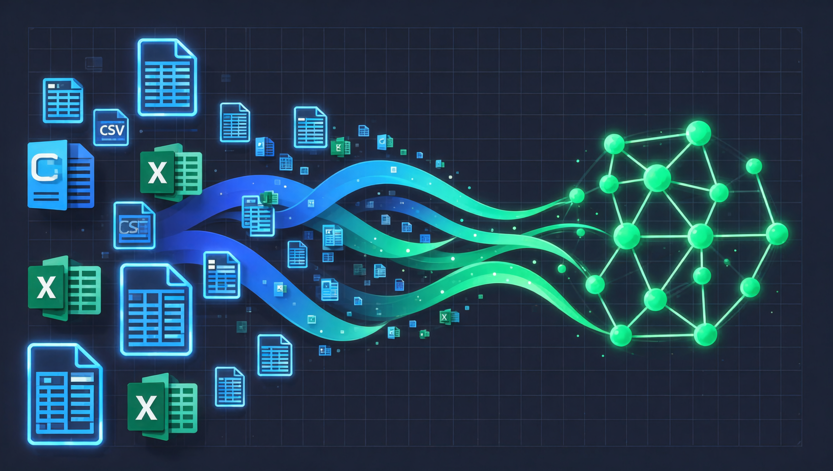 CSV and Excel files transforming into an i3X semantic graph